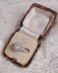 Diamond Cluster Ring With Diamond Shoulders