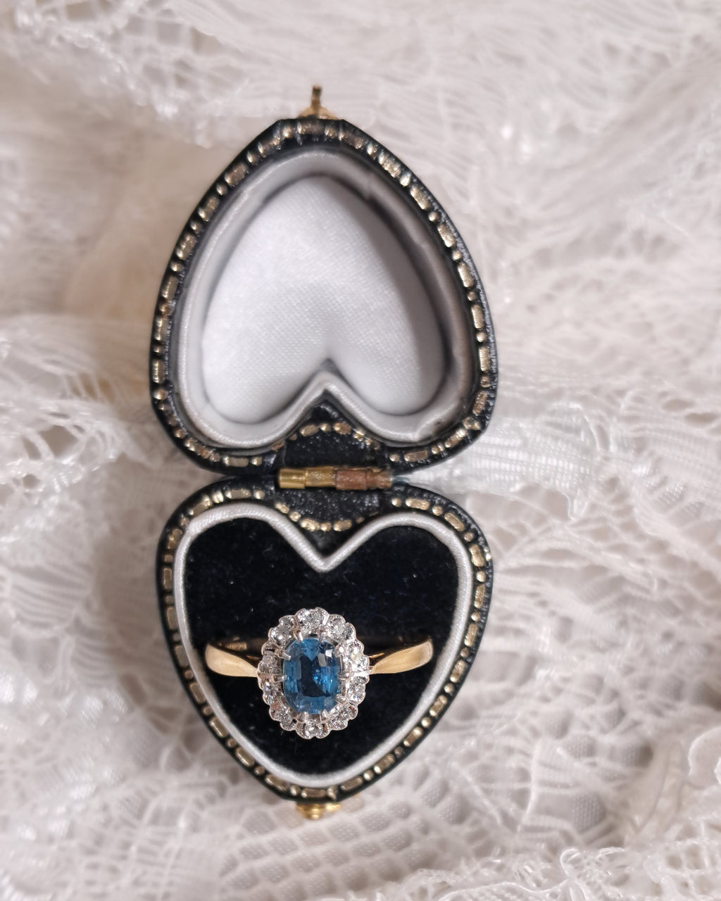 Blue Topaz & Diamond Ring
