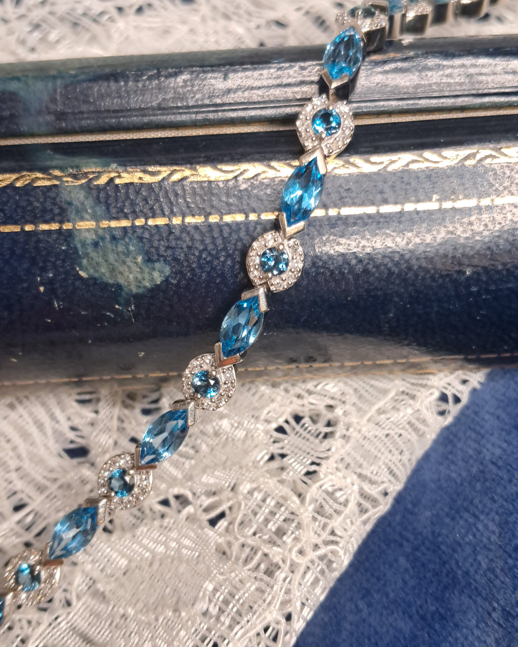 London Blue Topaz & Diamond Bracelet
