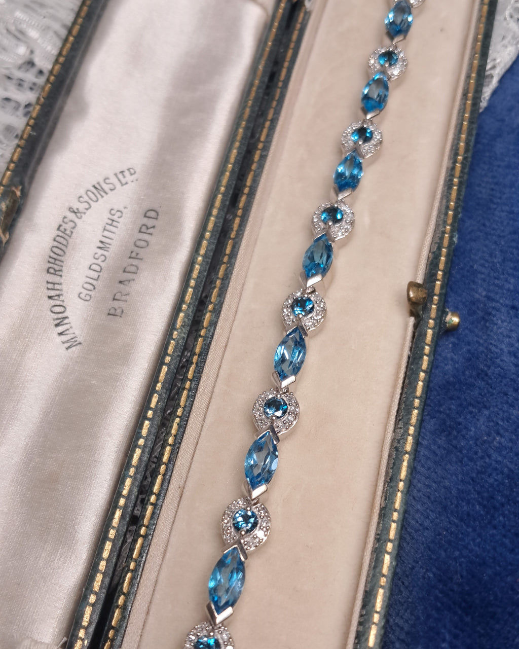 London Blue Topaz & Diamond Bracelet