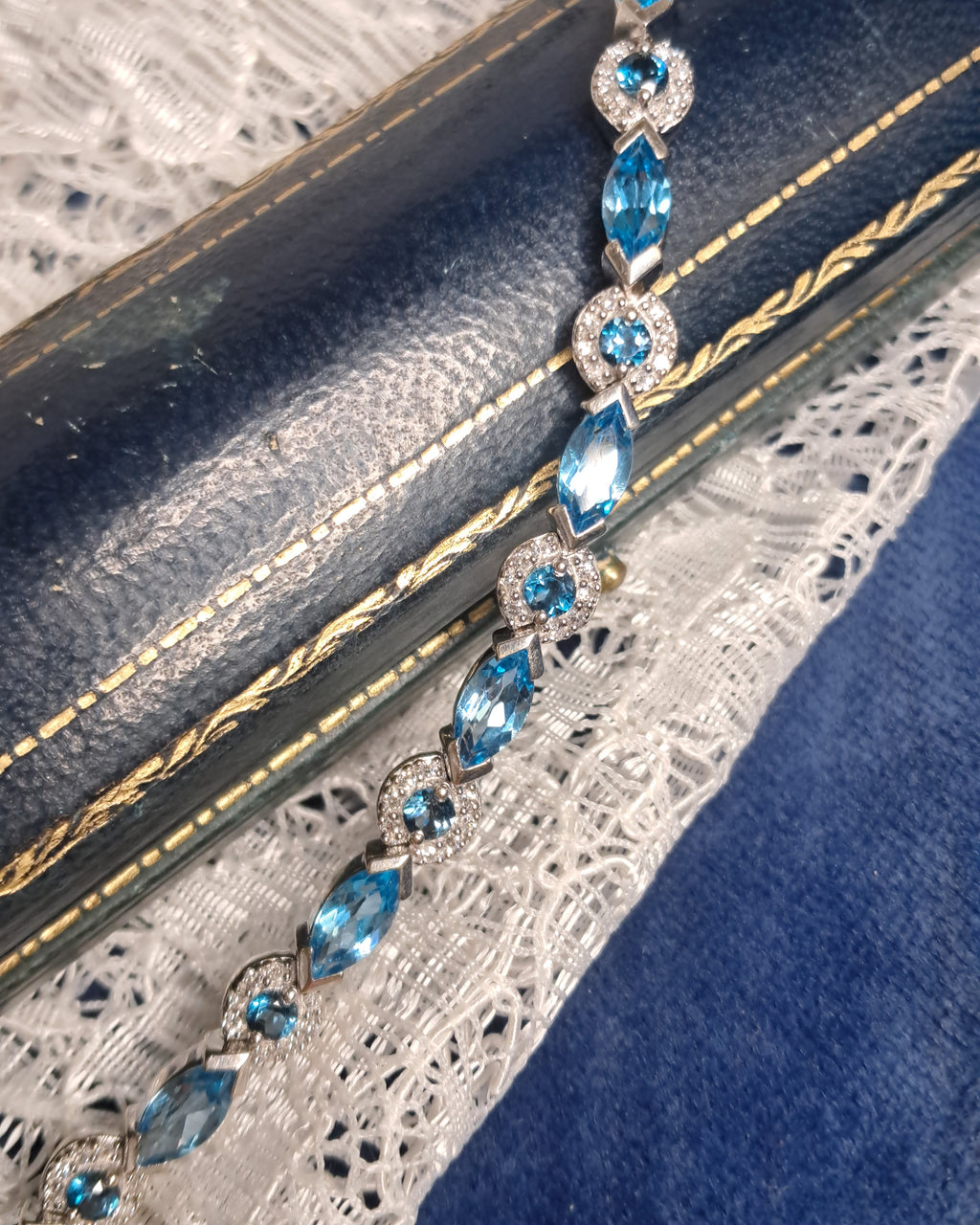 London Blue Topaz & Diamond Bracelet