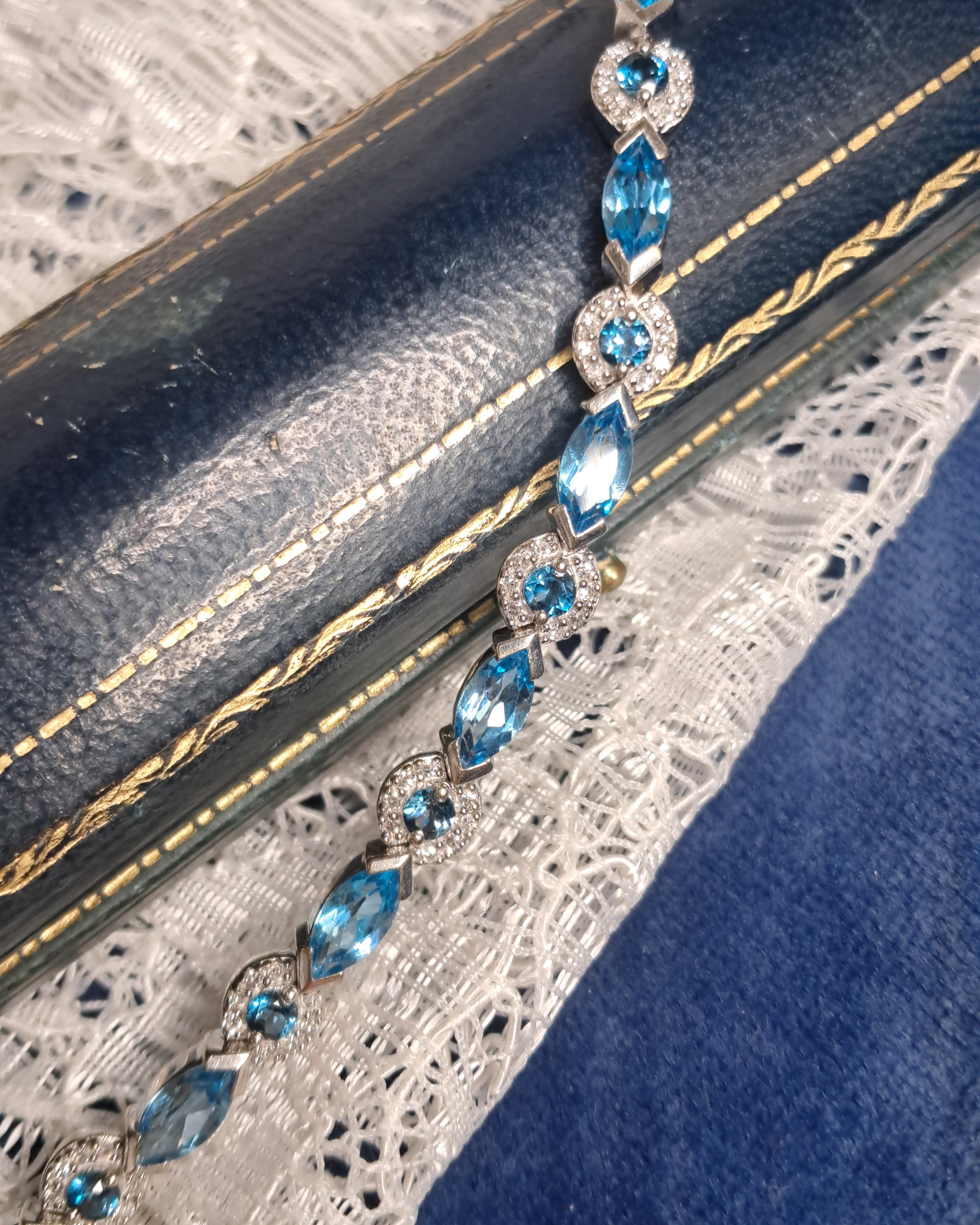 London Blue Topaz & Diamond Bracelet