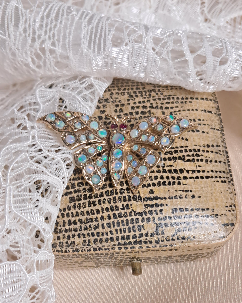 Opal Butterfly Broach
