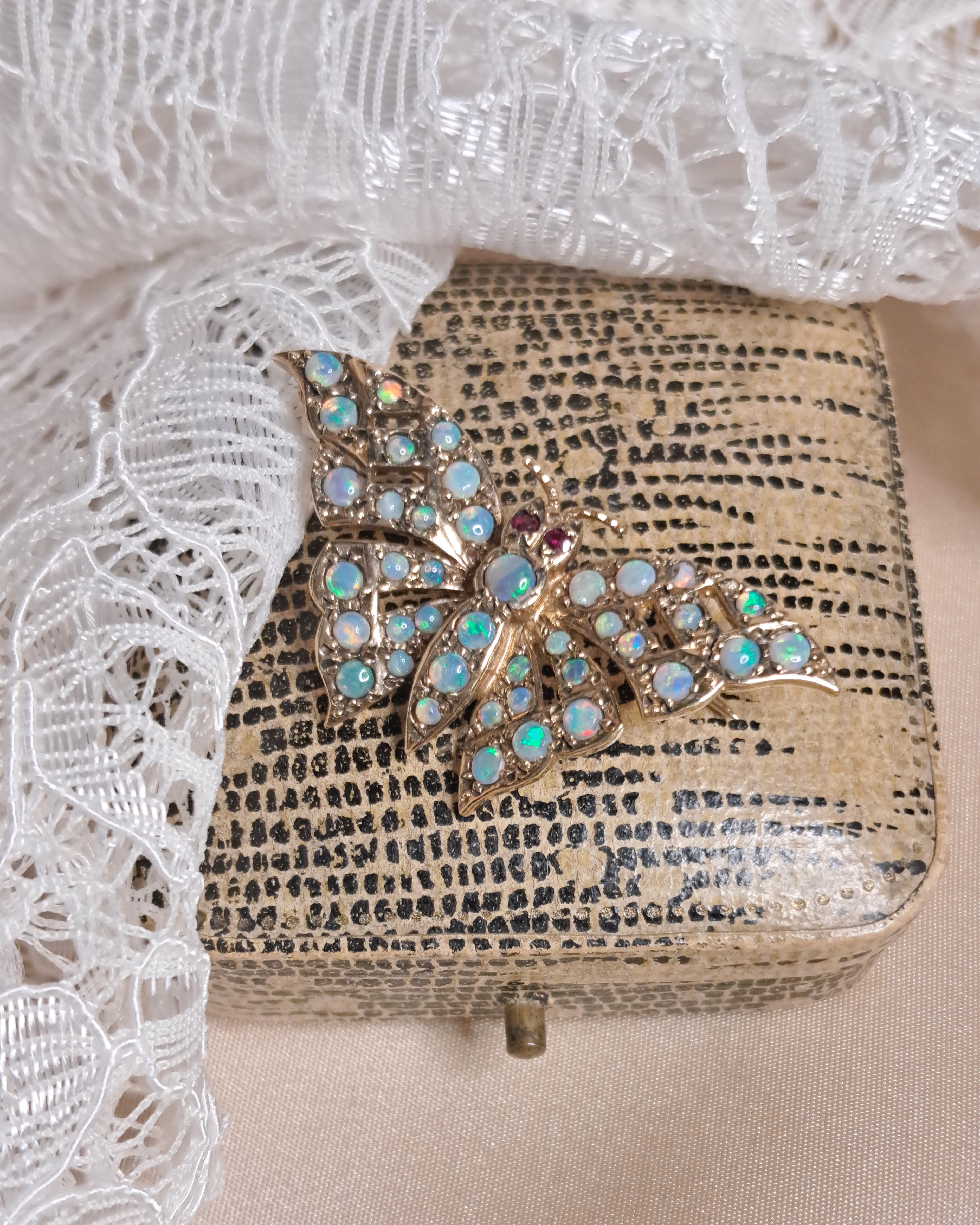 Opal Butterfly Broach