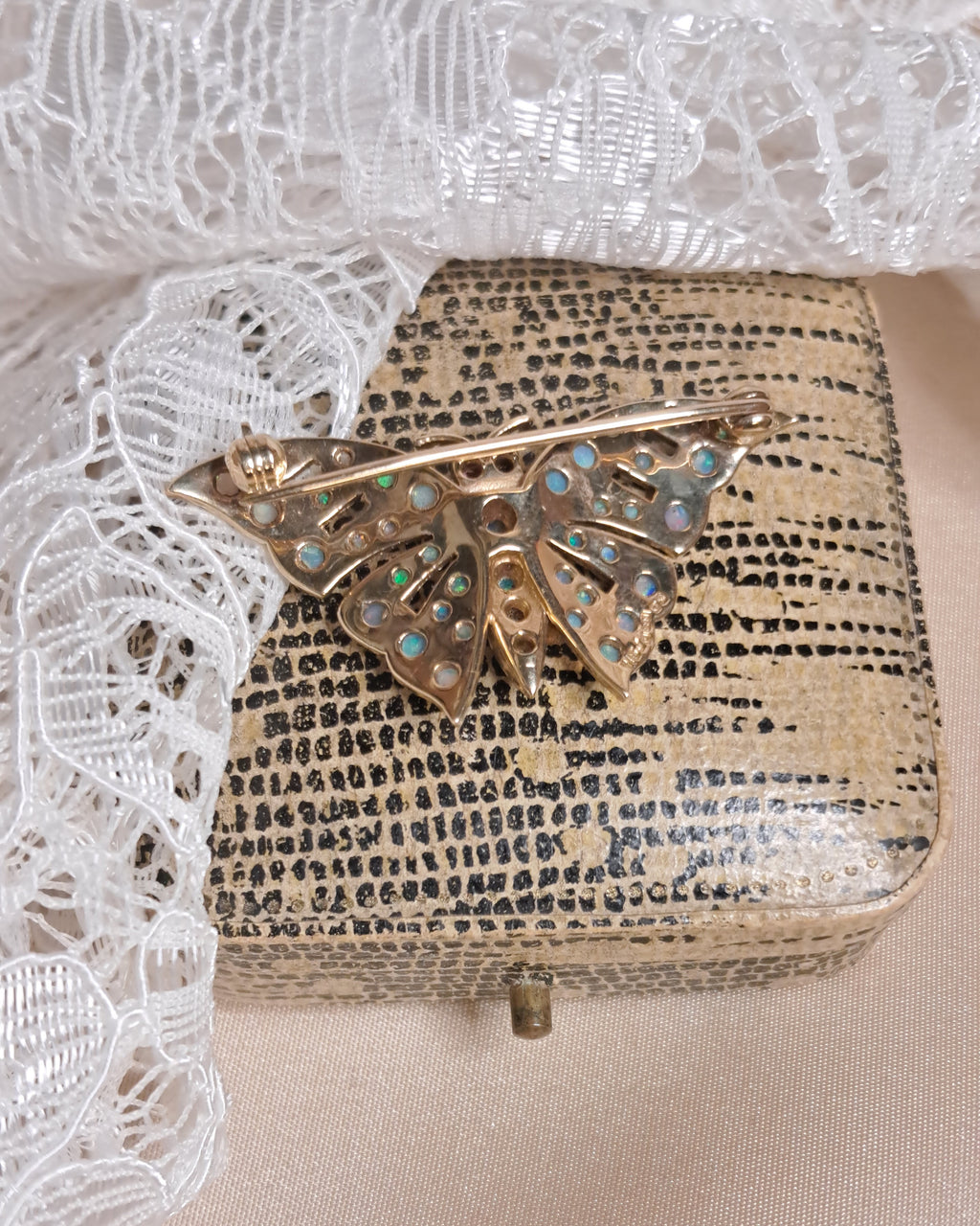 Opal Butterfly Broach