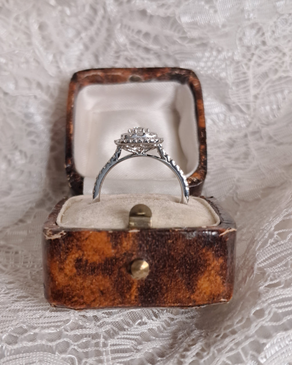 Diamond Cluster Ring With Diamond Shoulders