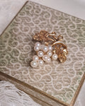 Gold Pearl Broach