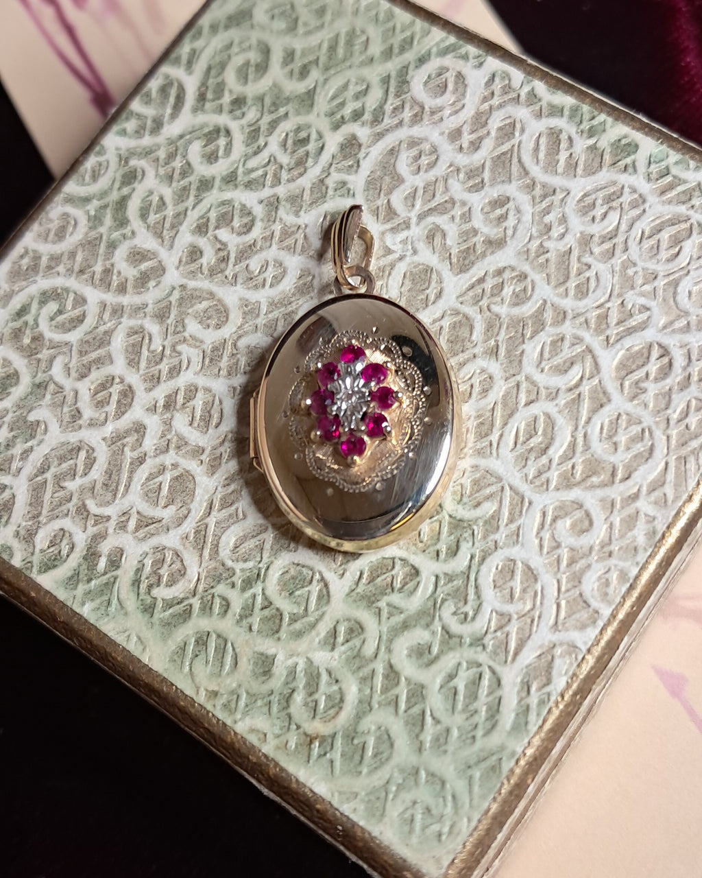Ruby Diamond Locket