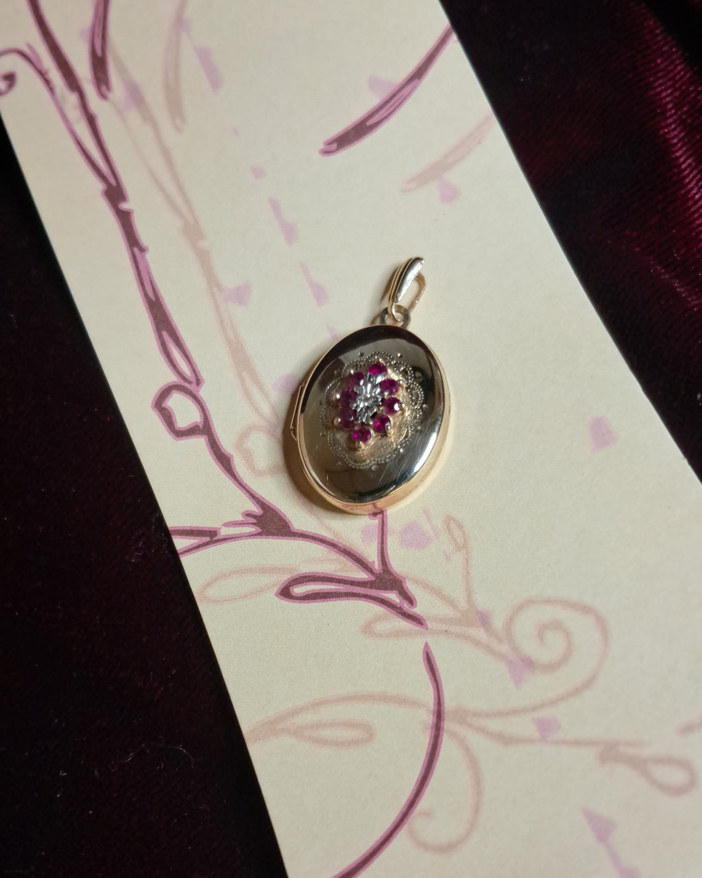 Ruby Diamond Locket
