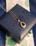 Sapphire & Diamond Pendant and Chain