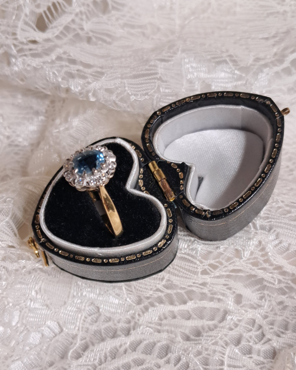 Blue Topaz & Diamond Ring