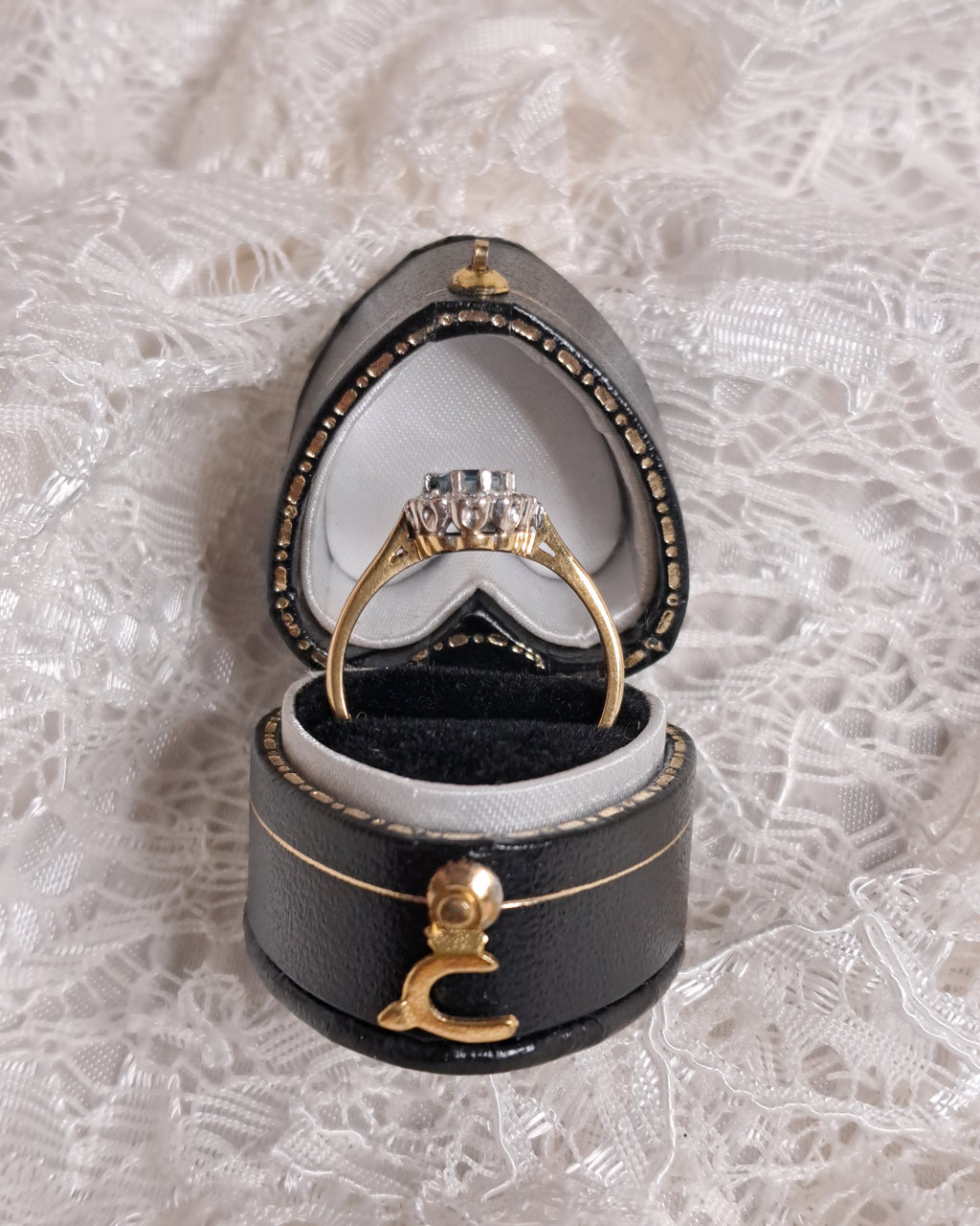 Blue Topaz & Diamond Ring